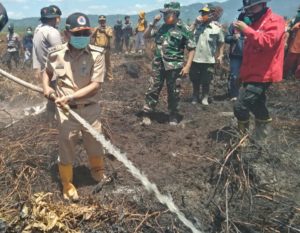 Kebakaran Lahan Gambut di Koltim Tuntas Dipadamkan