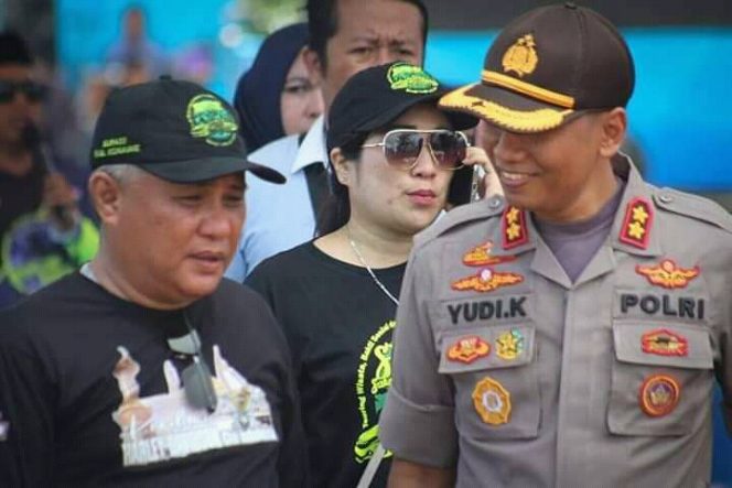 
					Kapolres Konawe Akbp, Yudi K bersama Bupati Konawe Kery Saiful Konggoasa. Foto.doc.sh