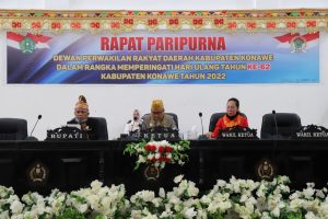 Sidang Paripurna HUT Konawe ke-62, KSK Sebut APBD Sultra dan APBN ikut Berperan dalam Capaian Pembangunan