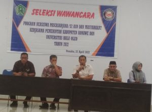 Camaba Pasca Sarjana  UHO Jalur Beasiswa Pemkab Mulai Masuk Tahap Seleksi