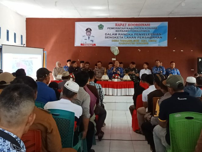 
					Difasilitasi Pj. Bupati Konawe, Status Lahan Sengketa Tawamelewe Dikembalikan ke Jalur Hukum
