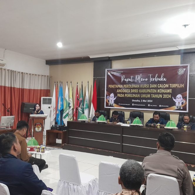 
					KPU Konawe Tetapkan Calon Terpilih Anggota DPRD Konawe Hasil Pemilu 2024