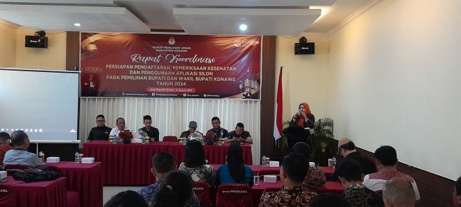 
					KPU Konawe Gelar Rakor Pendaftaran Bacalon Bupati dan Wakil Bupati