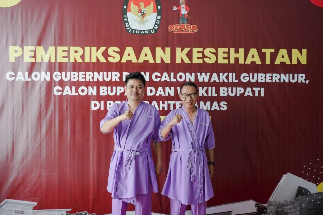 
					Kooperatif dengan Tahapan KPU, Bapaslon ASMARA Jalani Pemeriksaan Kesehatan di RS Bahterahmas