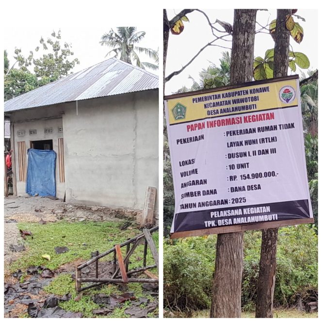 
					Pemdes Analahambuti Realisasi  Bedah Rumah 10 Unit RTLH