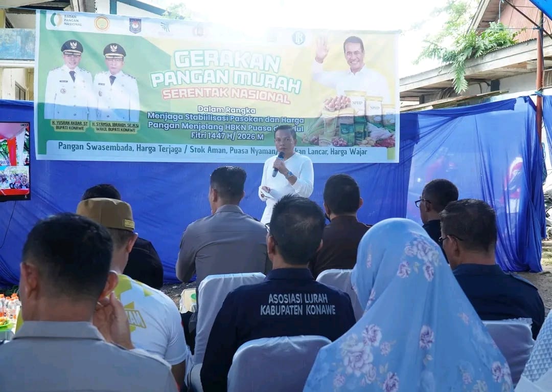 Pemkab Konawe Luncurkan Gerakan Pangan Murah Serentak, Jaga Stabilitas Harga Jelang Ramadan 2026