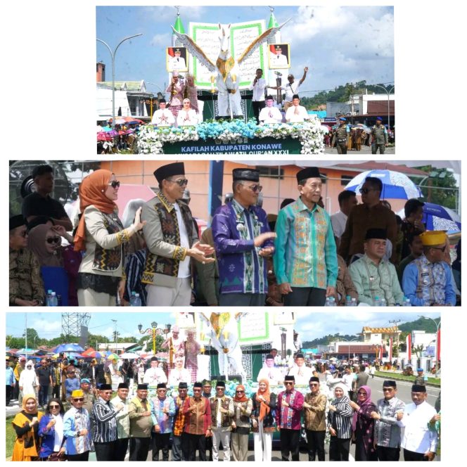 
					Kemeriahan Pawai Ta’aruf Buka MTQ XXXI Sultra di Konawe